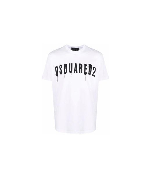 DSquared² Tops ,Wit ,Katoen Cool T-Shirt in het White voor heren