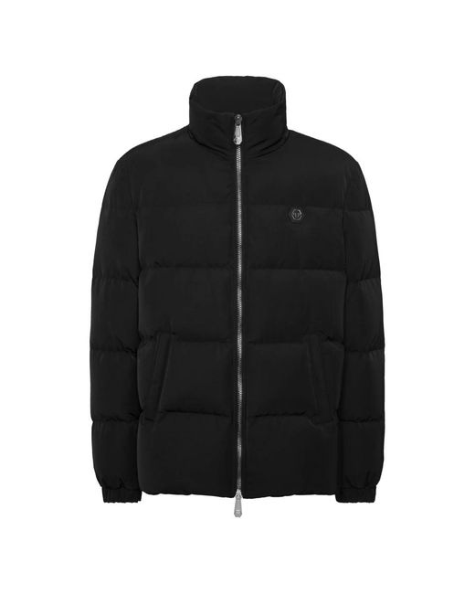 Philipp Plein Jassen ,Zwart ,Nylon Nylon Puffer Jacket Late Checkout in het Black voor heren