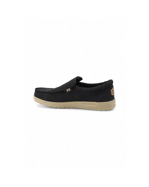 HeyDude Black Loafers for men
