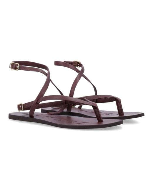 Manebí Brown Flat Sandals