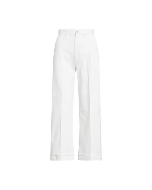 Ralph Lauren White Cropped Trousers