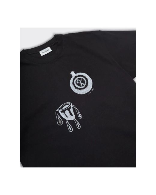 Soulland Kai spill nero t-shirt in Black für Herren