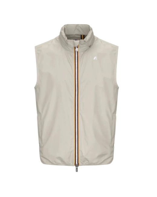K-Way Jassen ,Stretch Dot Vest in het Natural voor heren