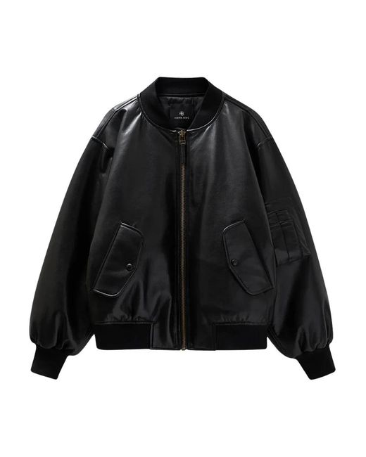 Anine Bing Black Bomber Jackets