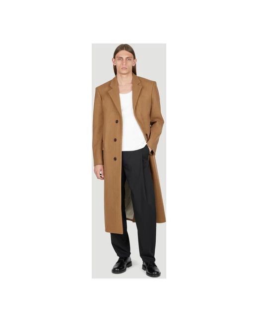 Diomene Natural Single-Breasted Coats for men