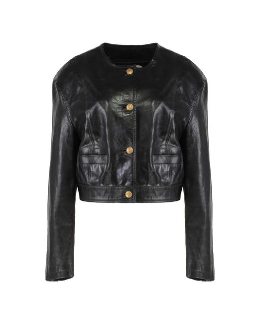 Leather Jackets di Halfboy in Black