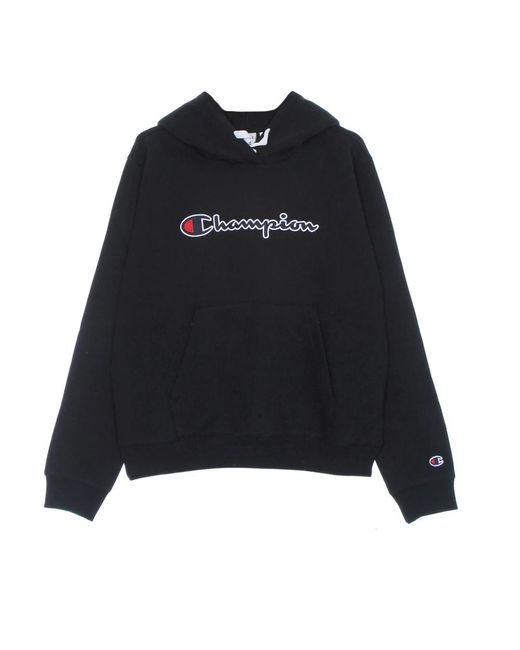 Champion Hoodies & Sweatvesten ,Zwart ,Katoen Zwarte Hoodie Met Kangoeroezak in het Black