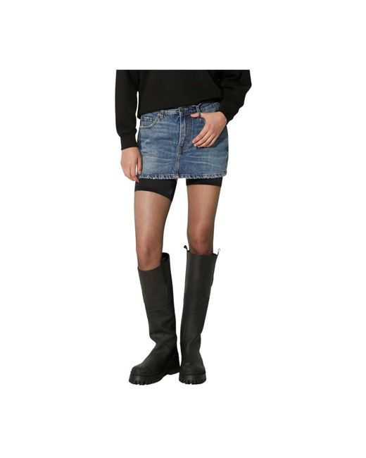 Fiorucci Denim Mini Rok in het Blue