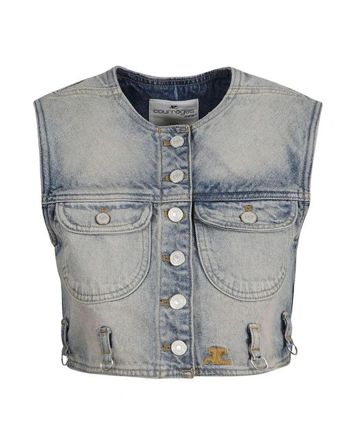 Courreges Gray Vests