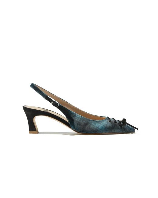 Scarosso Green Heeled Mules