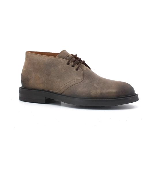 Frau Brown Lace-Up Boots for men