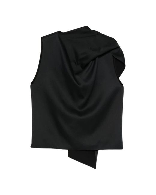 Khaite Overhemden ,Zwart ,Loe Draped Top in het Black