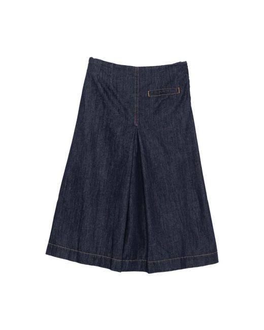 Semicouture Blue Denim Skirts