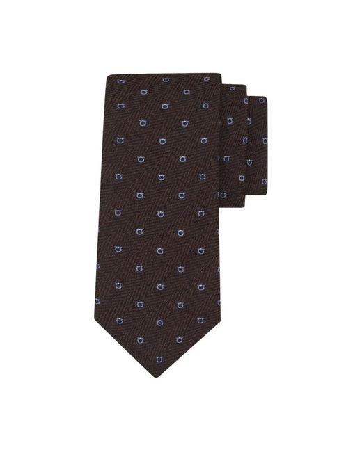 Ties Ferragamo de hombre de color Black