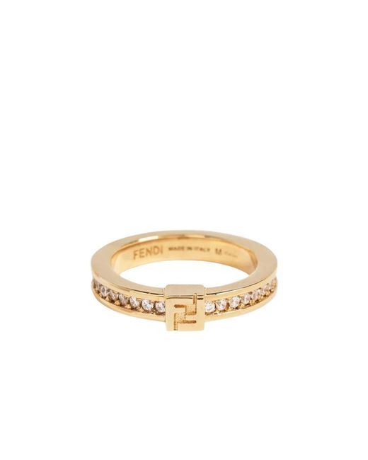 Rings Fendi de color Metallic