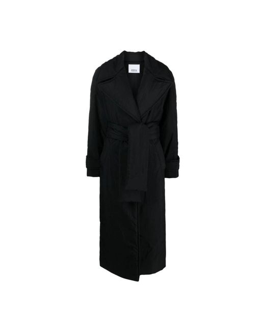 Erika Cavallini Semi Couture Black Belted Coats
