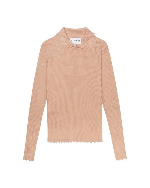 Munthe Natural Round-Neck Knitwear