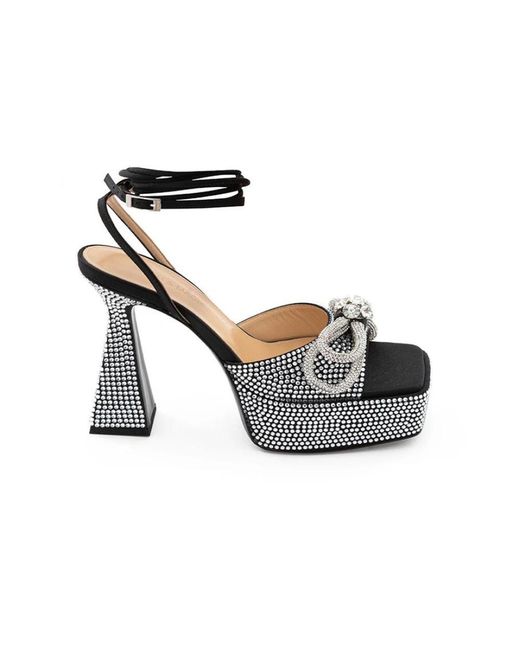 Mach & Mach Black High Heel Sandals