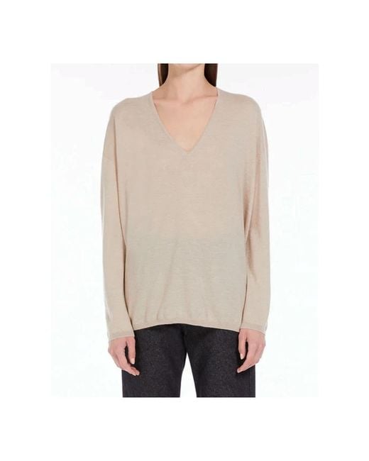 Max Mara Natural Kaschmir v-ausschnitt jumper freccia stil