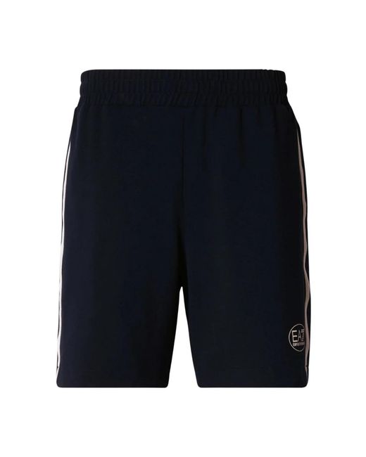 EA7 Blue Casual Shorts for men