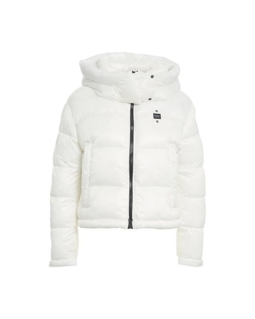 Blauer Elegante Gewatteerde Donsjas Aw25 in het White