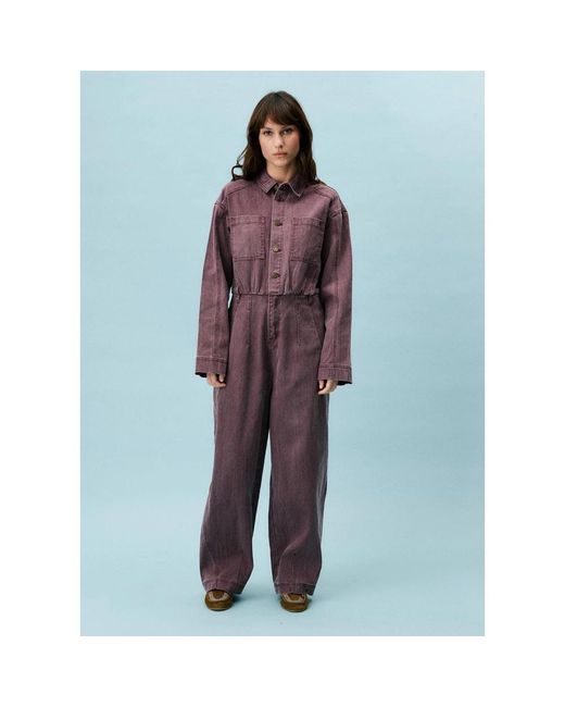 FRNCH Jumpsuits & Playsuits ,Rood ,Katoen Fabiana Jumpsuit in het Purple
