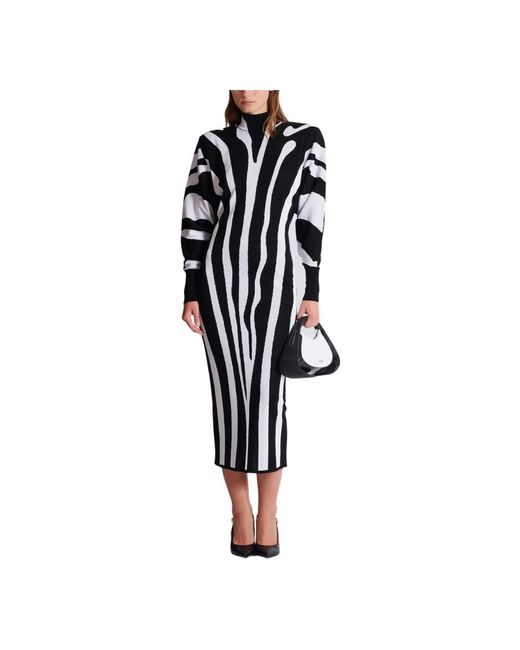 Knitted Dresses Balmain de color Black