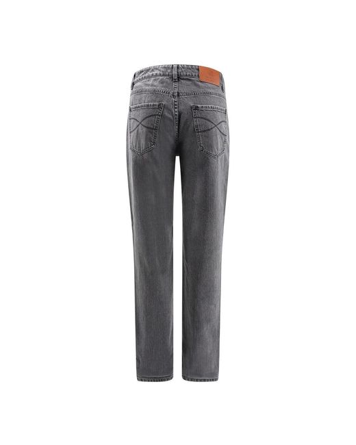 Brunello Cucinelli Gray Straight Jeans for men
