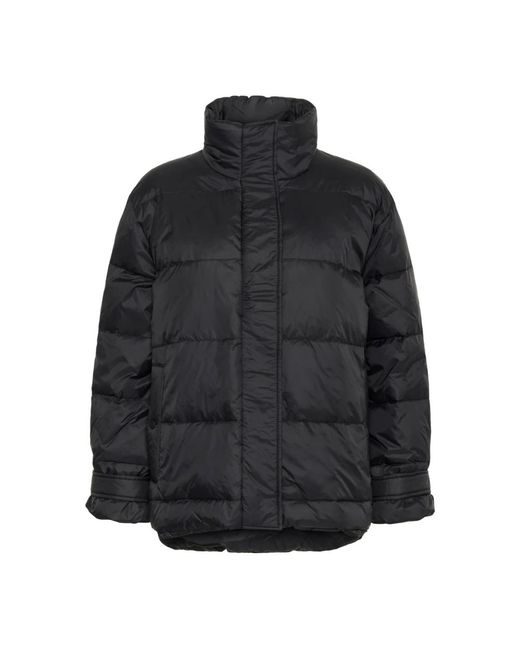 Inwear Black Gepolsterte Schwarze Jacke Mit Hohem Kragen