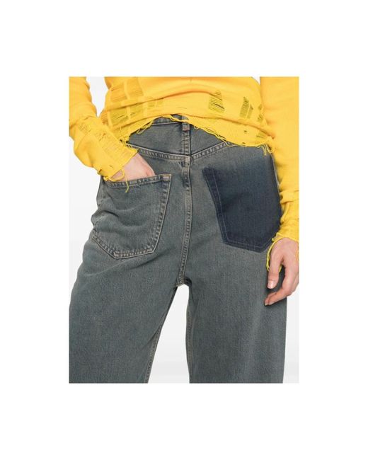 MM6 by Maison Margiela Blue Loose Fit Jeans