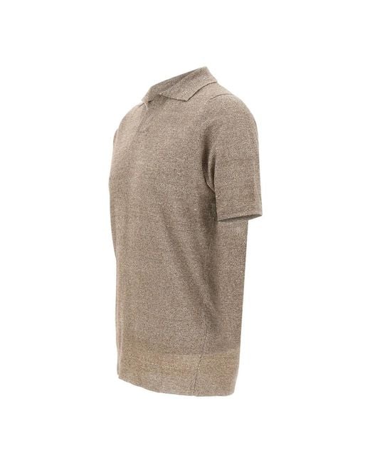 FILIPPO DE LAURENTIIS Gray Polo Shirts for men