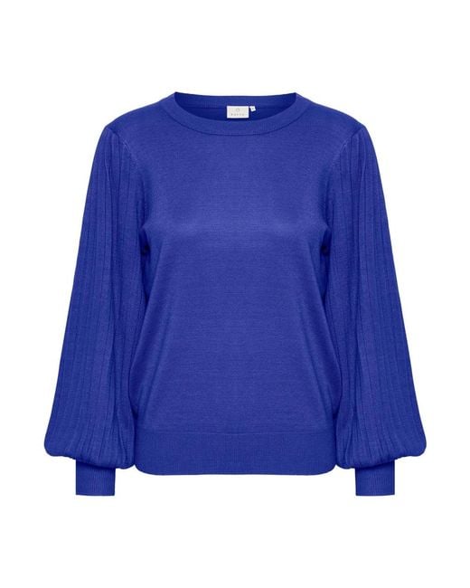 Kaffe Blue Round-Neck Knitwear