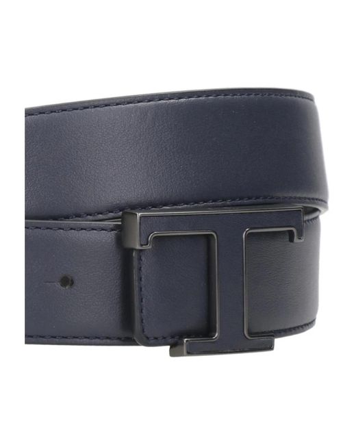 Tod's Wendbarer ledergürtel mit zeitloser t-schnalle in Blue für Herren
