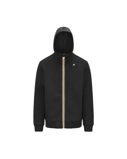 K-Way Black Zip-Throughs for men
