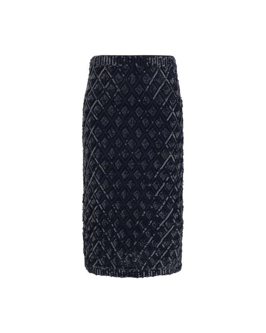 Midi Skirts di P.A.R.O.S.H. in Blue