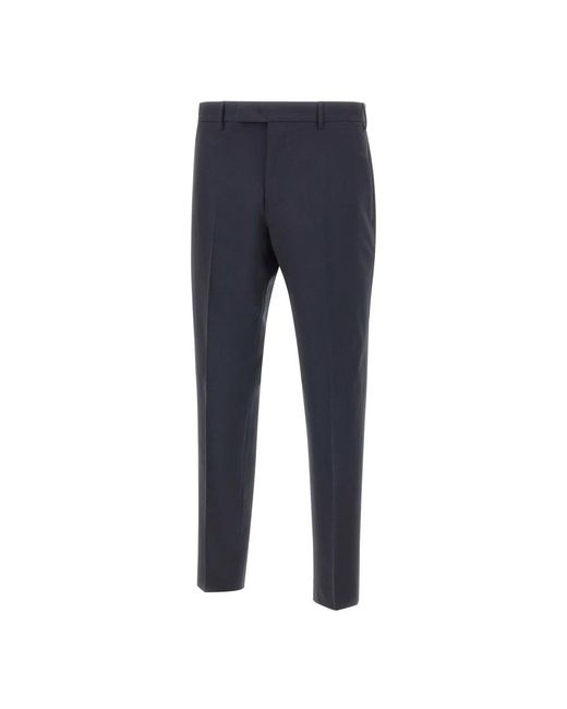 PT Torino Blue Straight Trousers for men