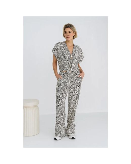 Wide Trousers Maicazz de color Gray