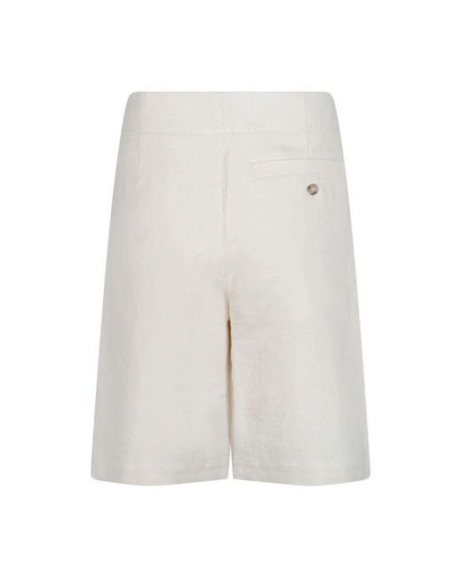 J.W. Anderson White Cremefarbene bermuda-shorts mit kordelzug