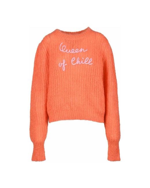ABSOLUT CASHMERE Orange Weicher Mohair Wollpullover