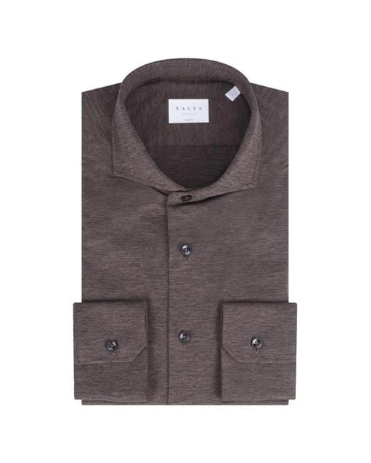 Camicia elegante e versatile per tutte le occasioni di Xacus in Brown da Uomo