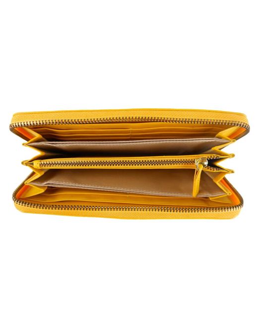 Class Roberto Cavalli Yellow Stilvolles portemonnaie mit münzfach