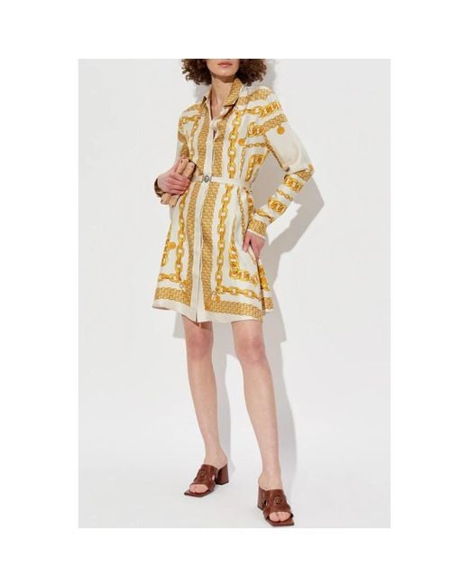 Shirt Dresses Versace en coloris Metallic