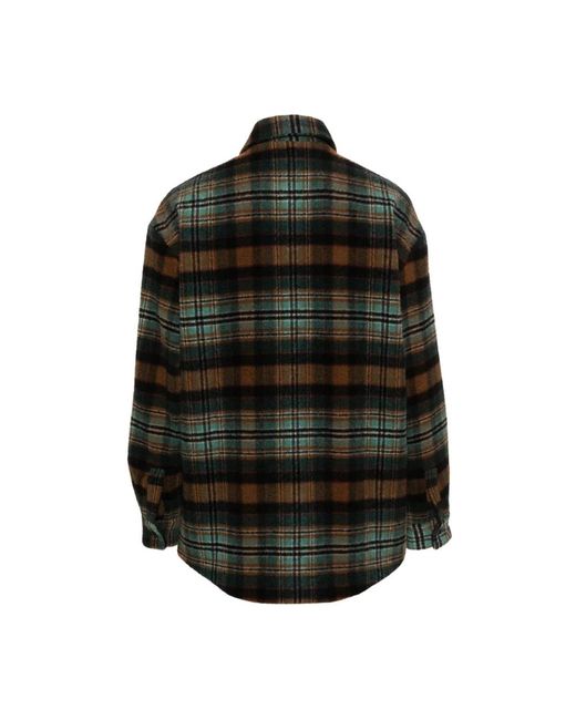 Winnie NY Jassen ,Veelkleurig Check Shirt Jas in het Black voor heren