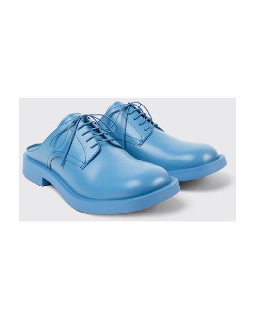 Camper Blaue Leder Laceup Mules in Blue für Herren