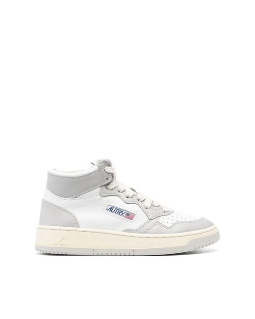 Zapatillas Altas Con Etiqueta 'Remove Before Flight' Mujer, Talla Autry de color White