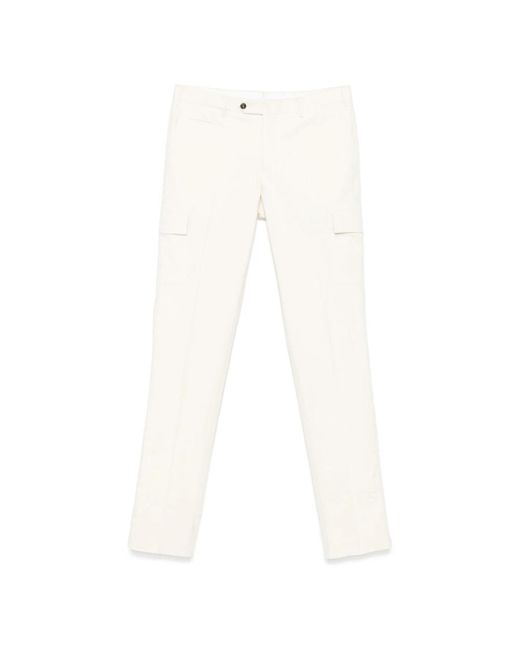 PT Torino White Slim-Fit Trousers for men