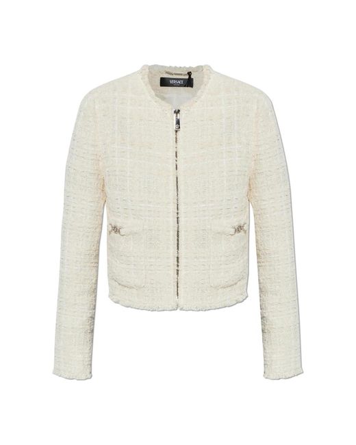 Versace White Tweed Jackets