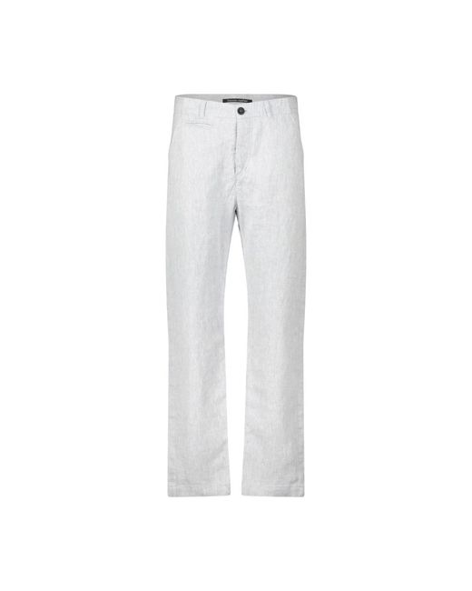 Pantaloni casual in lino di Hannes Roether in Gray da Uomo