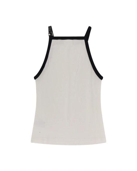 Courreges White Sleeveless Tops