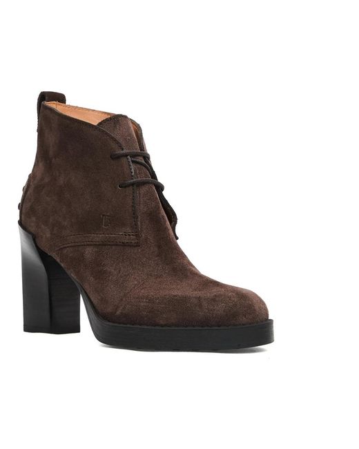 Tod's Brown Heeled Boots
